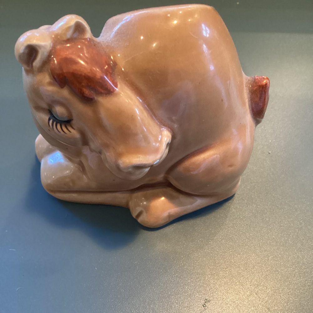 Ceramic camel Figurine - Tan and Brown